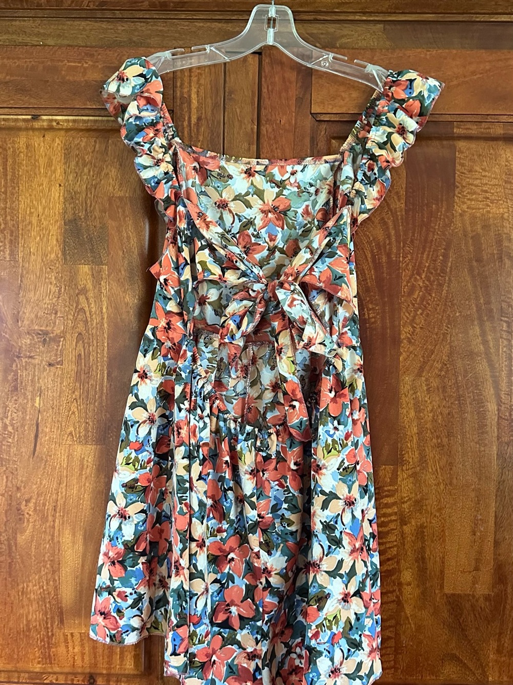 Women’s Floral Ruffle Romper (XL) - Picture 2 of 6
